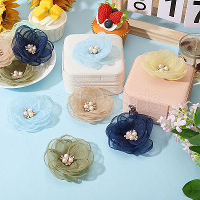 12Pcs 6 Colors Polyester Ornament Accessories DIY-CA0008-08B-1