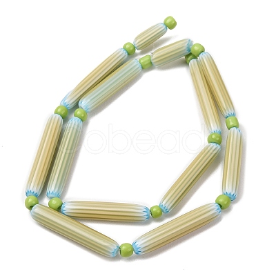 Handmade Lampwork Chevron Beads LAMP-Z019-01-23-1