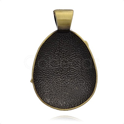 Tibetan Style Egg/Teardrop Alloy Big Pendants PALLOY-J659-21AB-3A-1
