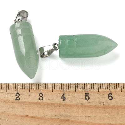 Natural Green Aventurine Pointed Pendants G-B127-18P-05-1