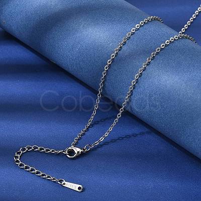 12Pcs 1.8MM 304 Stainless Steel Textured Cable Chain Necklaces for Men Women NJEW-H093-18P-05-1