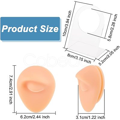 Soft Silicone Eye Flexible Model Body Part Displays with Acrylic Stands ODIS-WH0002-24-1