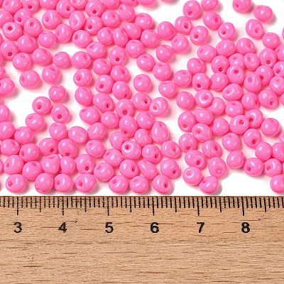 6/0 Opaque Baking Paint Glass Seed Beads SEED-M012-02A-22-1