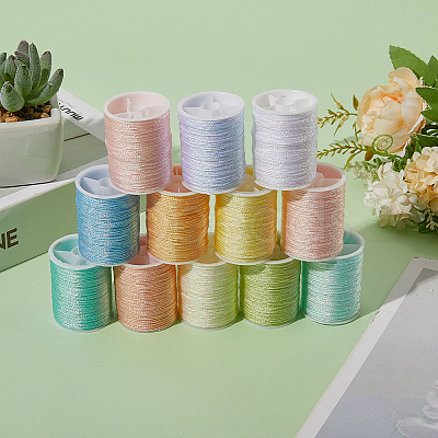 12 Rolls 12 Colors Metallic Sewing Thread OCOR-CY0002-02A-1