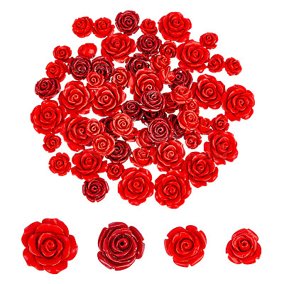 45Pcs 3 Styles Cinnabar Beads CARL-HY0001-02-1