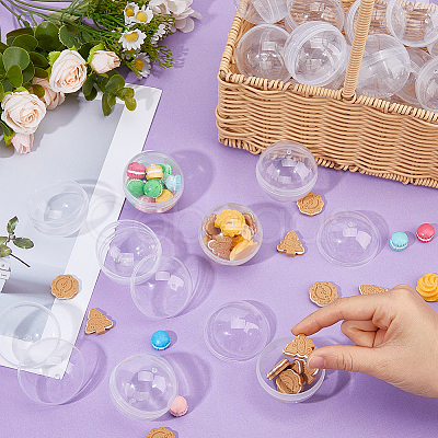 Plastic Round Vending Machine Egg Capsules AJEW-WH0609-530A-1