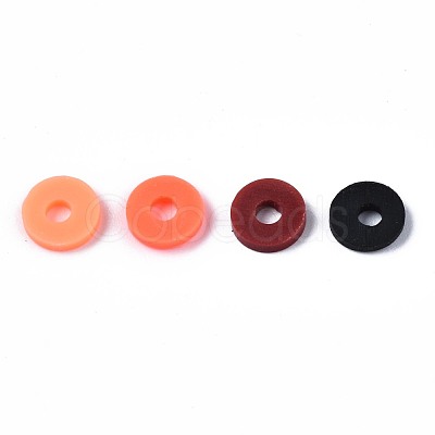 Handmade Polymer Clay Beads Strands CLAY-R089-6mm-T02B-21-1