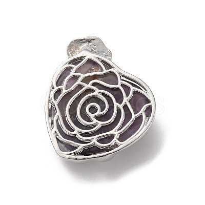 Natural Amethyst Pendants G-B042-01P-05-1
