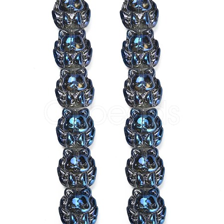 Electroplate Glass Bead Strands EGLA-H110-01HR-02-1