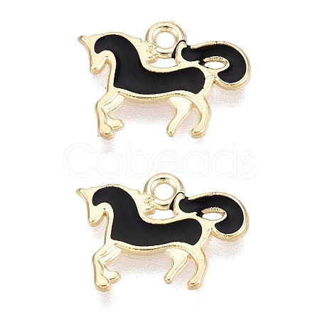 Alloy Enamel Pendants ENAM-N069-12KCG-02-1