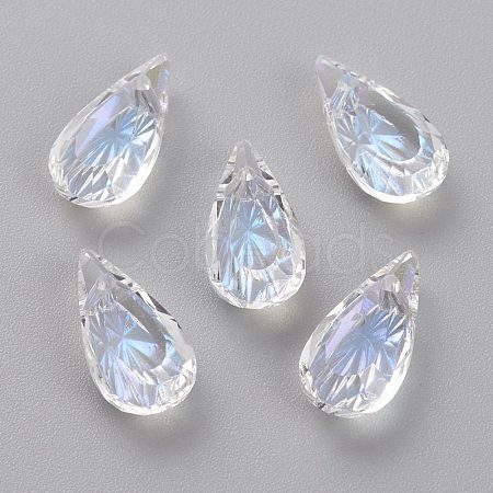 Embossed Glass Rhinestone Pendants GLAA-J101-06A-001MO-1