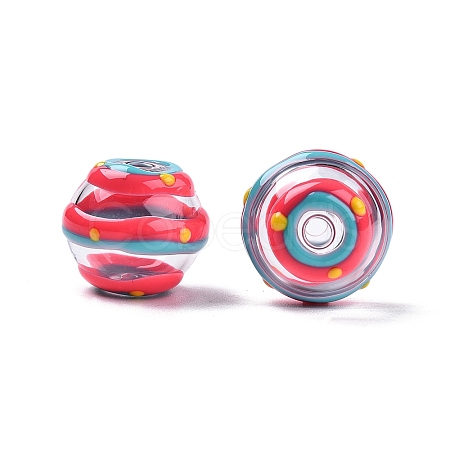 Transparent Glass Enamel Beads LS-GLAA-G084-01D-1
