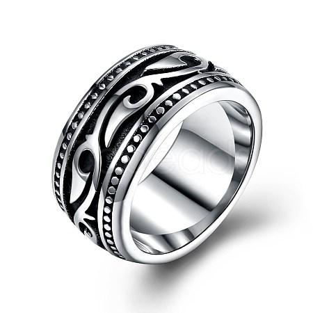 Men's Stainless Steel Finger Rings RJEW-BB29955-11-1