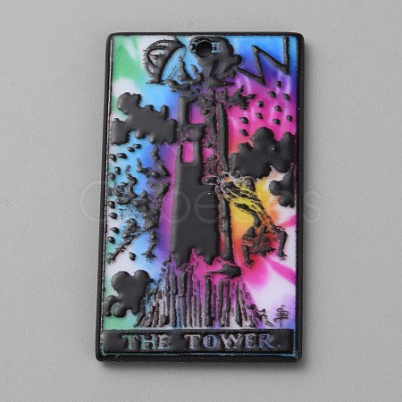 Printed Acrylic Pendants OACR-WH0036-23S-1