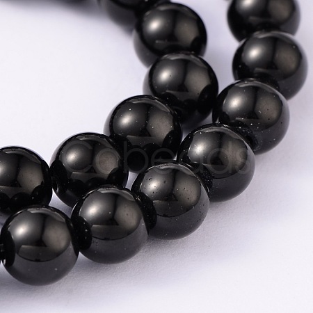 Dyed Natural White Jade Round Bead Strands G-O113-19-6mm-1