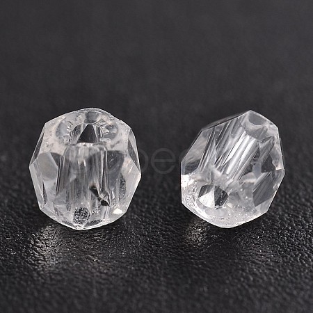 Faceted Transparent Glass Round Beads GLAA-L004-A03-1