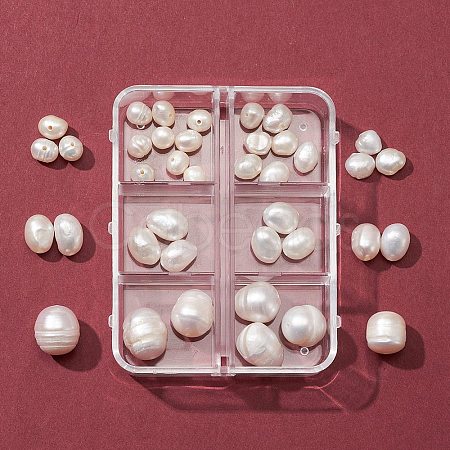 4 Styles Natural Cultured Freshwater Pearl Beads SHEL-FS0001-04-1