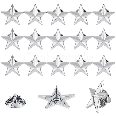 30Pcs Zinc Alloy Star Brooches FIND-FH0011-52P-1