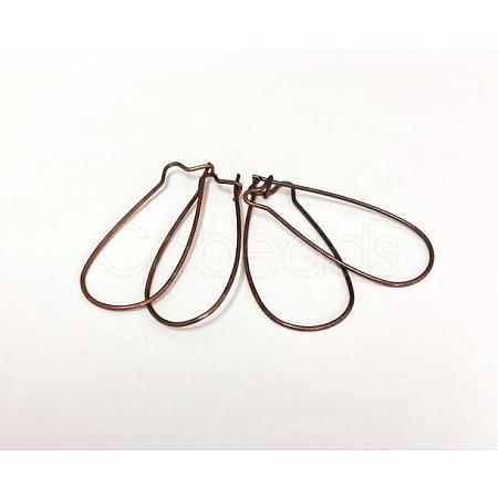 Brass Hoop Earrings Findings Kidney Ear Wires EC221-R-1