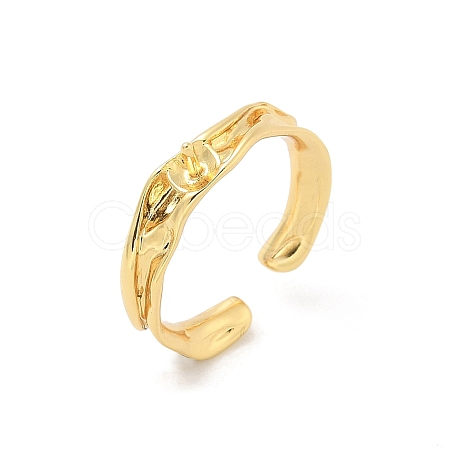 Brass Cup Peg Open Cuff Ring Settings LS-KK-G518-08G-03-1