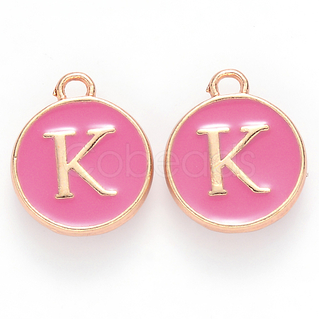 Golden Plated Alloy Enamel Charms X-ENAM-S118-08K-1