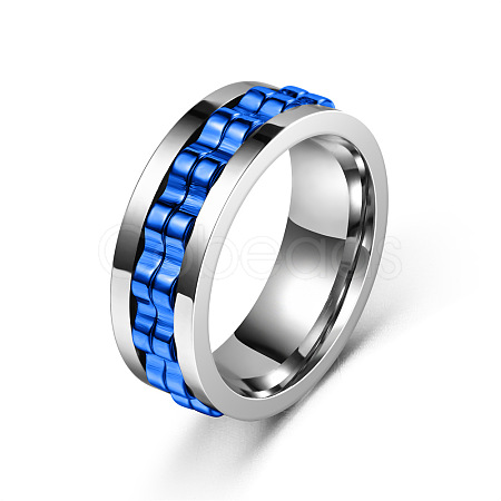 304 Stainless Steel Gear Rotatable Finger Rings FS-WGAD37A-14-1