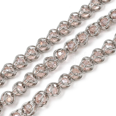 304 Stainless Steel Glass Link Chains CHS-L029-10P-05-1
