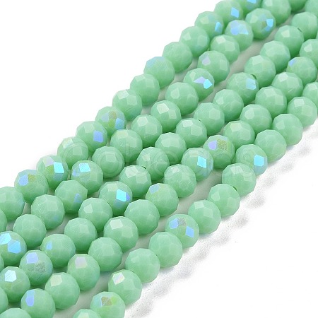 Electroplate Glass Beads Strands EGLA-A034-P2mm-B22-1