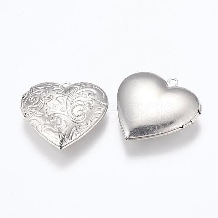 Tarnish Resistant 316 Stainless Steel Locket Pendants STAS-G146-14P-1