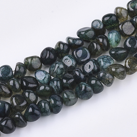 Natural Dragon Veins Agate Beads Strands G-S349-28A-1