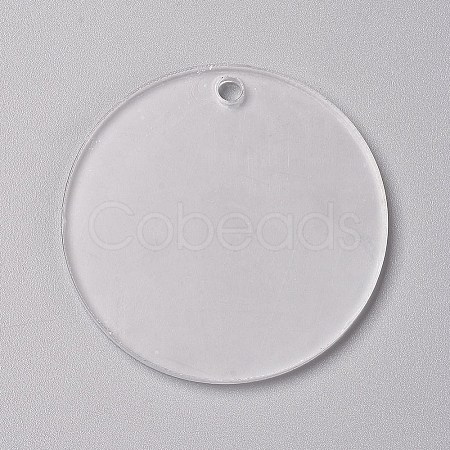 Transparent Blank Acrylic Pendants X-TACR-WH0002-09B-1