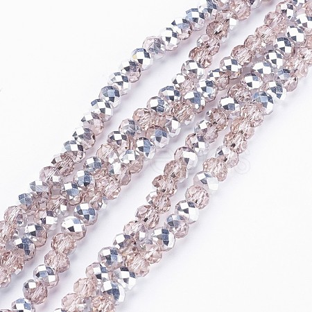 Electroplate Glass Bead Strands X-GR6MMY-19S-1