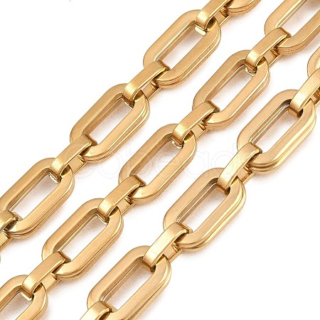 201 Stainless Steel Oval Link Chains CHS-H118-15G-1