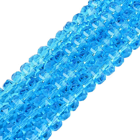 Transparent Glass Beads Strands GLAA-Q114-01A-A08-1