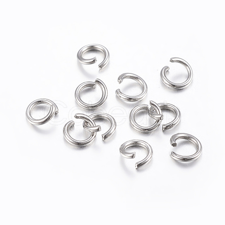 Tarnish Resistant 304 Stainless Steel Open Jump Rings A-STAS-H437-3x0.6mm-1