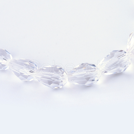Transparent Glass Bead Strands X-GLAA-R024-6x8mm-06-1