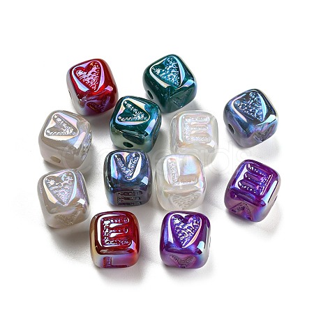 Plating Iridescent Acrylic Beads MACR-K353-12-1