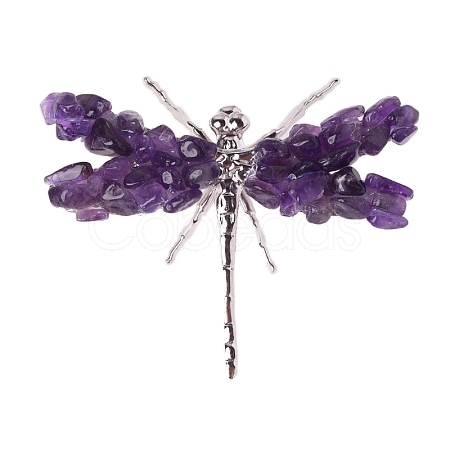 Natural Amethyst Dragonfly Display Decorations PW-WGD9E25-08-1