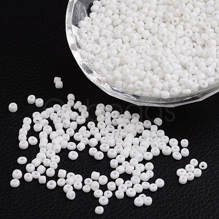 8/0 Opaque Colours Round Glass Seed Beads X-SEED-A010-3mm-41-1
