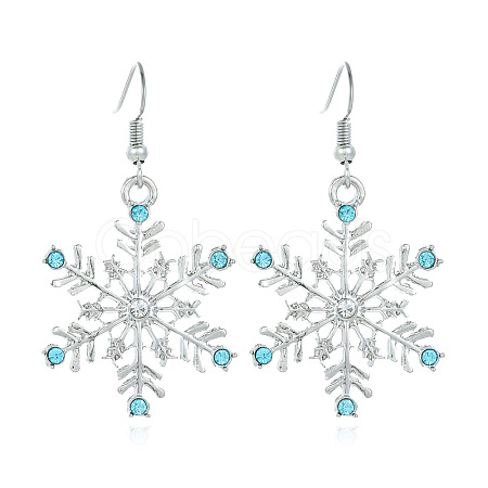 Snowflake Alloy Dangle Earrings FS-WGD9918-04-1