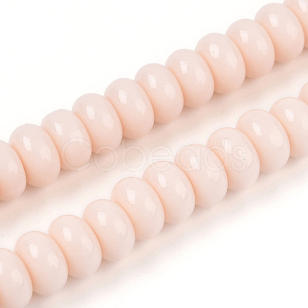 Opaque Solid Color Glass Beads Strands GLAA-ZX008-8mm-18H-1