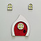 Miniature Luminous Wooden Door & Window, Glow in the Dark Dollhouse Building Accessories, Red, 5x100mm