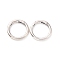 925 Sterling Silver Spring Gate Rings, Antique Silver, 16.5x2mm, Inner Diameter: 12mm