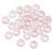 ARRICRAFT 30Pcs Natural Rose Quartz European Beads, Large Hole Beads, Rondelle, 10x4.5mm, Hole: 4mm