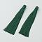 Nylon Tassels Big Pendant Decorations, Dark Green, 120x10mm, Hole: 5mm