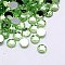 Imitation Taiwan Acrylic Rhinestone Cabochons, Faceted, Half Round, Light Green, 2x1mm, about 10000pcs/bag