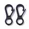 Plastic Lobster CLaw Clasps, Black, 33x15.5x4.5mm, Hole: 7.5mm