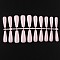 Solid Color Plastic Seamless Toe False Nail, Practice Manicure Nail Art Tool, Dark Salmon, 26~32x6~13mm, 20pcs/set.