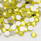 Glass Flat Back Rhinestone, Grade A, Back Plated, Faceted, Half Round, Citrine, 3~3.2mm, about 1440pcs/bag