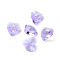 Glass Rhinestone Charms, Faceted, Heart, Violet, 10x10x5mm, Hole: 1mm